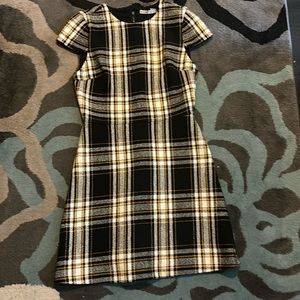 Gorgeous cap-sleeved Alice + Olivia plaid dress